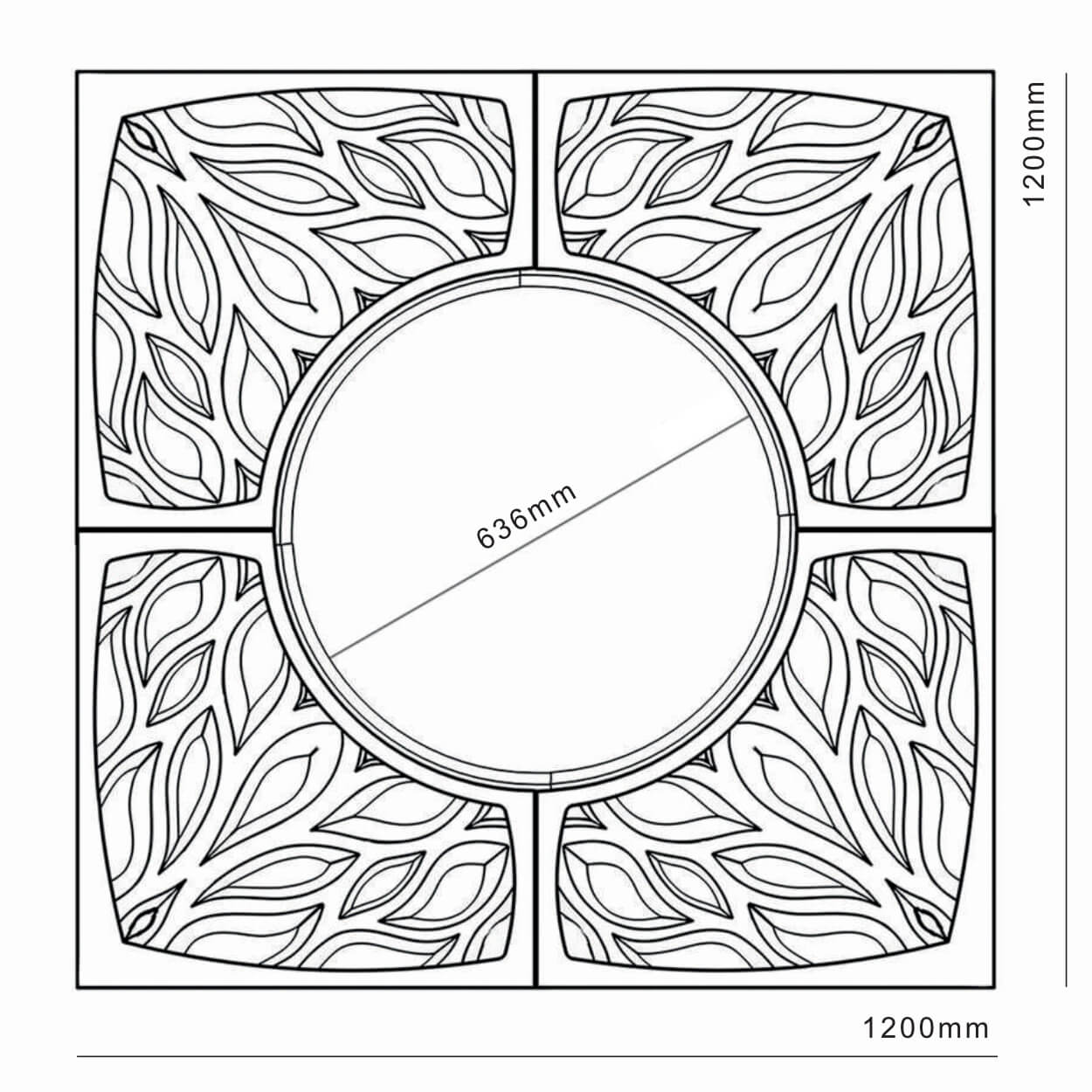Приствольная решетка для дерева ZKING CRUST 1.2х1.2м Зеленая