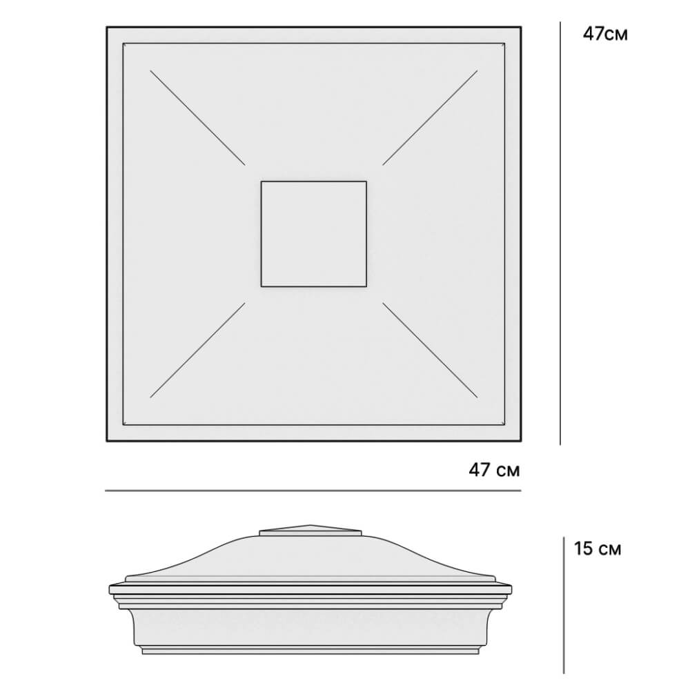 Колпак Zking Монблан Зеленый на столб 1.5х1.5 кирпича (385х385мм)
