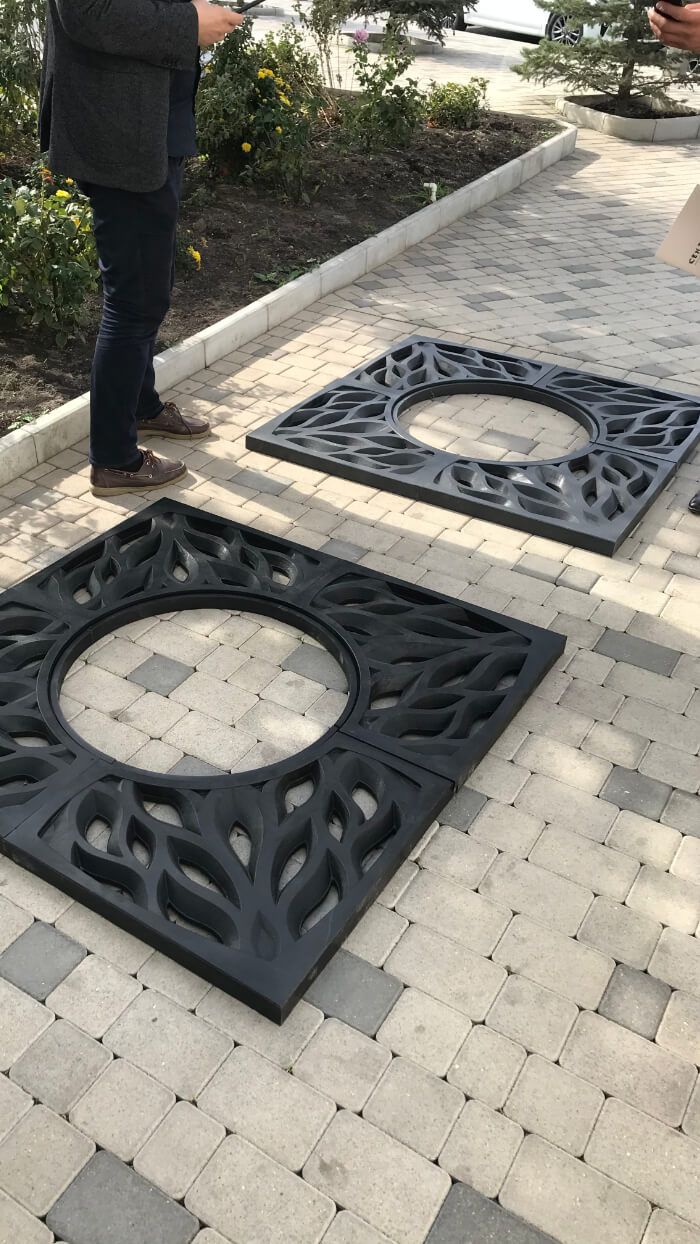 Приствольная решетка для дерева ZKING CRUST 1.2х1.2м Черная