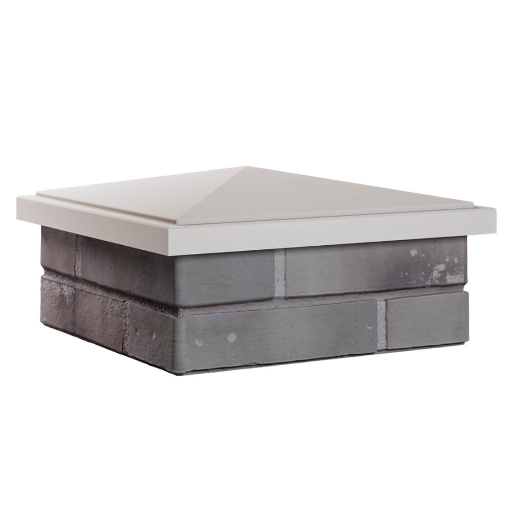 Колпак Zking БонаМоно Бежевый на столб 1.5х1.5 кирпича (385х385, 400х400мм)