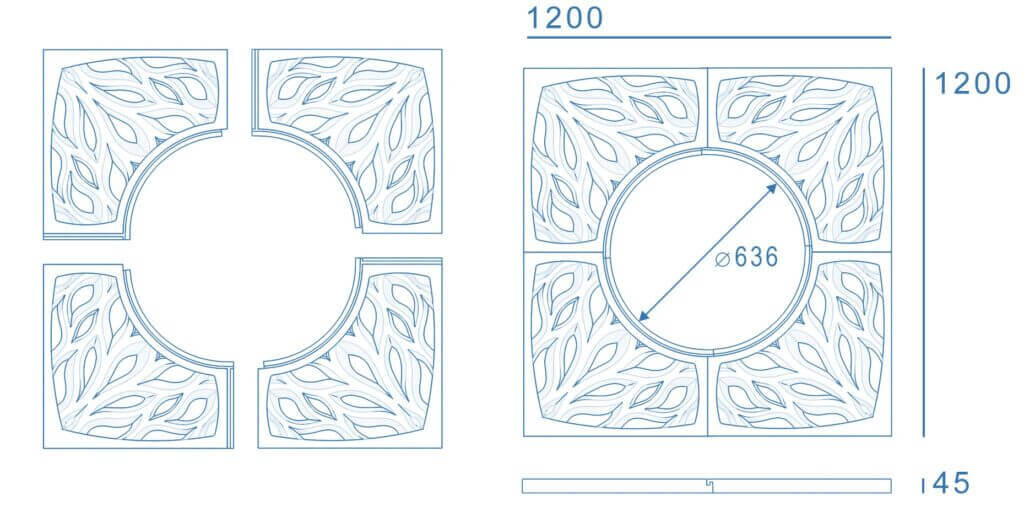 Приствольная решетка для дерева ZKING CRUST 1.2х1.2м Зеленая