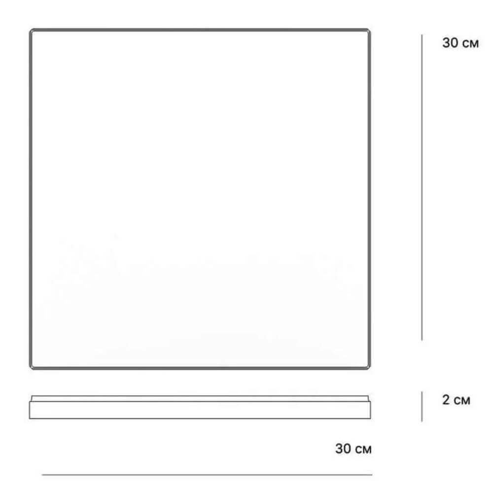 Плитка рядовая Verona 300х300х20мм Черный