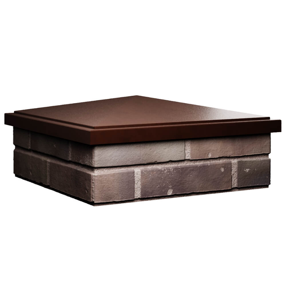 Колпак Zking БонаМоно Коричневый на столб 2х2 кирпича (515х515, 530х530мм)