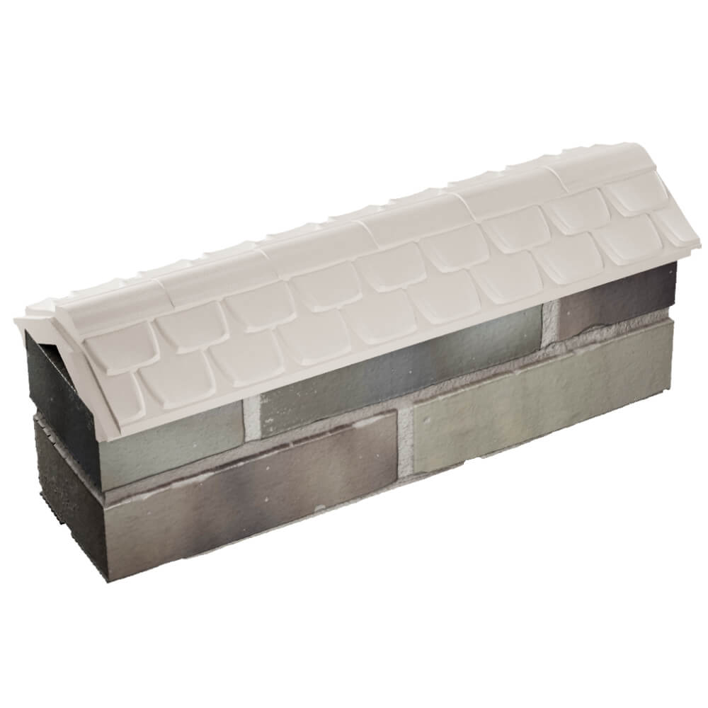 Парапет Zking Эльбрус Бежевый с посадкой на 0.5 кирпича (130мм)